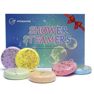 Shower Steamers Gift Set of 6 for Women & Men Lavender, Rose, Orange